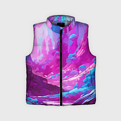 Детский жилет Фиолетовая кислотная абстракция