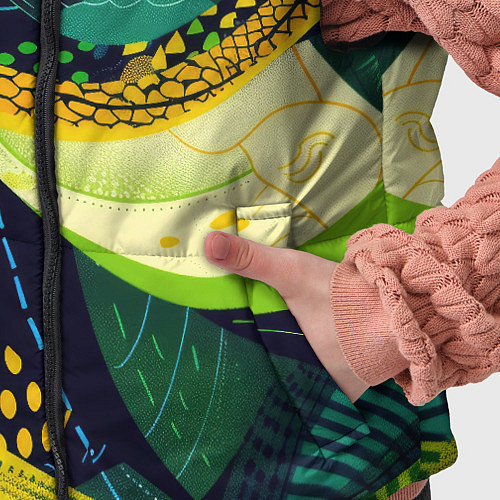 Детский жилет Змеиный паттерн / 3D-Светло-серый – фото 5