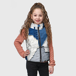 Детский жилет Сине-белый пэчворк, цвет: 3D-красный — фото 2