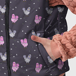 Детский жилет Голуби и семечки на темном, цвет: 3D-светло-серый — фото 2