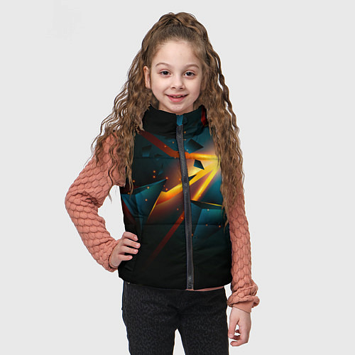 Детский жилет Вулканический разрыв / 3D-Красный – фото 3