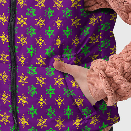 Детский жилет Вихрь снежинок / 3D-Черный – фото 5