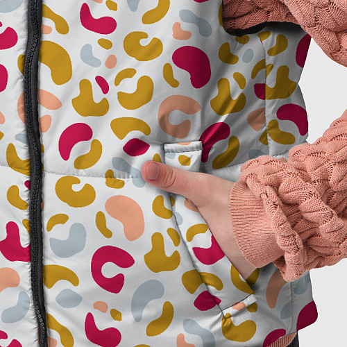 Детский жилет Разноцветный леопардовый узор / 3D-Черный – фото 5