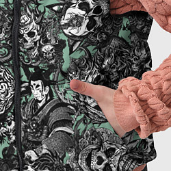 Детский жилет Самурай и черепа с масками, цвет: 3D-светло-серый — фото 2