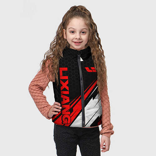 Детский жилет Lixiang - красная абстракция / 3D-Красный – фото 3