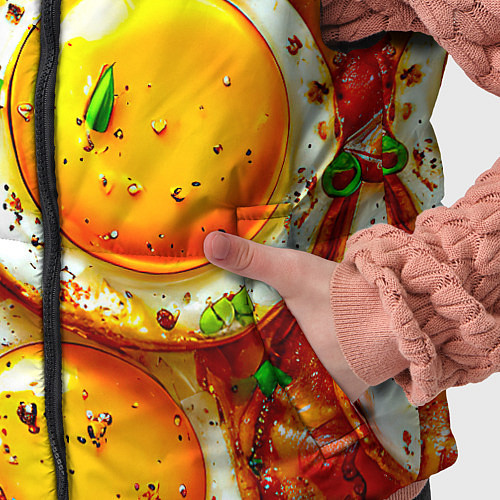 Детский жилет Яичница с беконом / 3D-Красный – фото 5