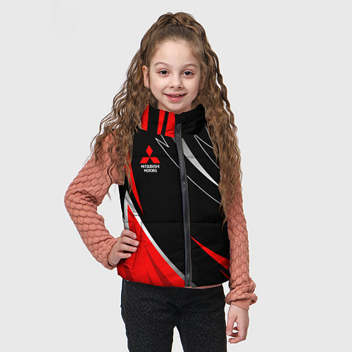 Детский жилет Mitsubishi - red and black / 3D-Красный – фото 3