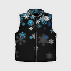 Детский жилет Снежинки объемные, цвет: 3D-светло-серый