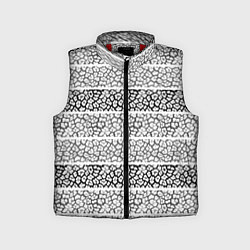 Детский жилет Полосатый узор с черно белым тигровым рисунком, цвет: 3D-красный