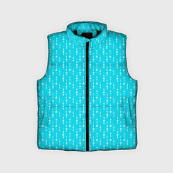 Детский жилет Неоновый голубой паттерн со звёздочками, цвет: 3D-черный