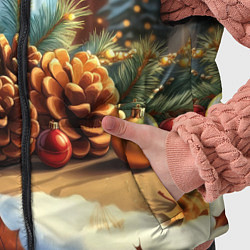 Детский жилет Новогодние шишки, цвет: 3D-черный — фото 2