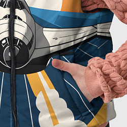 Детский жилет Скоростной ретро самолет, цвет: 3D-черный — фото 2