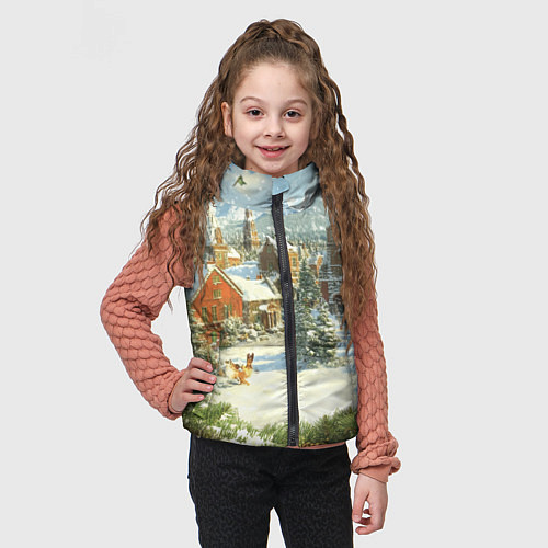 Детский жилет Фон рождества / 3D-Красный – фото 3