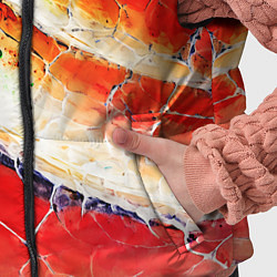 Детский жилет Красно-белая волнистая абстракция, цвет: 3D-черный — фото 2