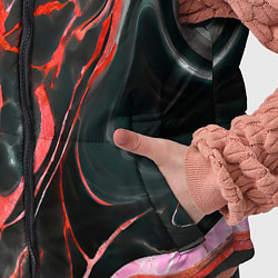 Детский жилет Красно-чёрный мрамор, цвет: 3D-красный — фото 2