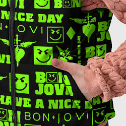 Детский жилет Bon Jovi кислотный паттерн, цвет: 3D-светло-серый — фото 2