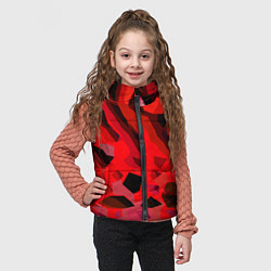 Детский жилет Чёрно-красная пористая абстракция, цвет: 3D-черный — фото 2