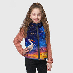 Детский жилет Аист и космос, цвет: 3D-черный — фото 2