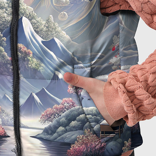 Детский жилет Япония - природа / 3D-Черный – фото 5