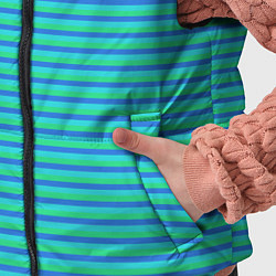 Детский жилет Полосатый сине-зелёный, цвет: 3D-светло-серый — фото 2