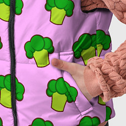 Детский жилет Фиолетовый брокколи, цвет: 3D-светло-серый — фото 2