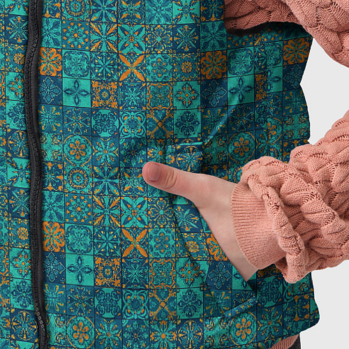 Детский жилет Узор из плиток / 3D-Черный – фото 5