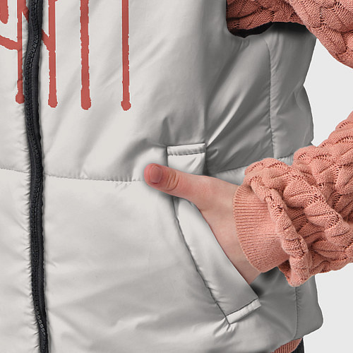 Детский жилет Таня - красная надпись вязью / 3D-Черный – фото 5