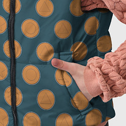 Детский жилет Игра в кальмара печенье, цвет: 3D-светло-серый — фото 2