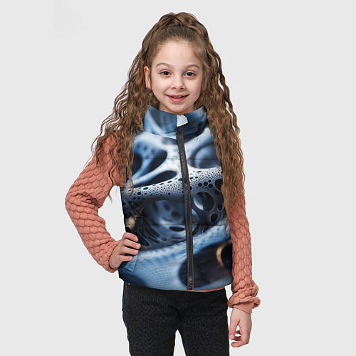 Детский жилет Текстура объемных сот / 3D-Красный – фото 3