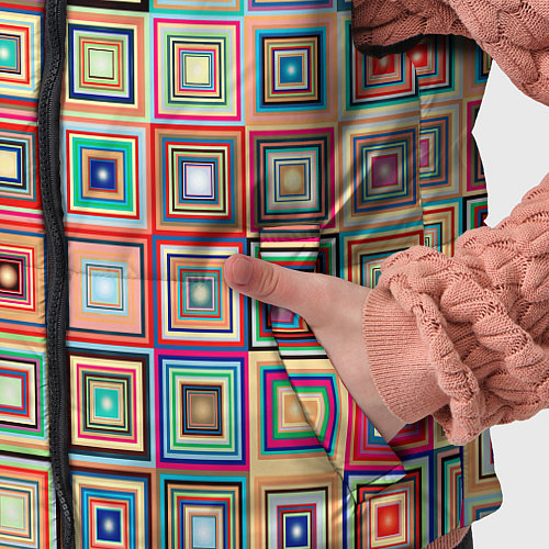 Детский жилет Квадратная мозаика / 3D-Черный – фото 5