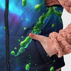 Детский жилет Зеленые брызги, цвет: 3D-черный — фото 2