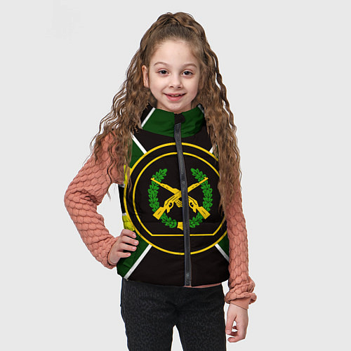 Детский жилет Мотострелковые войска: шеврон без текста / 3D-Светло-серый – фото 3