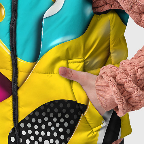 Детский жилет Праздничная абстракция / 3D-Светло-серый – фото 5