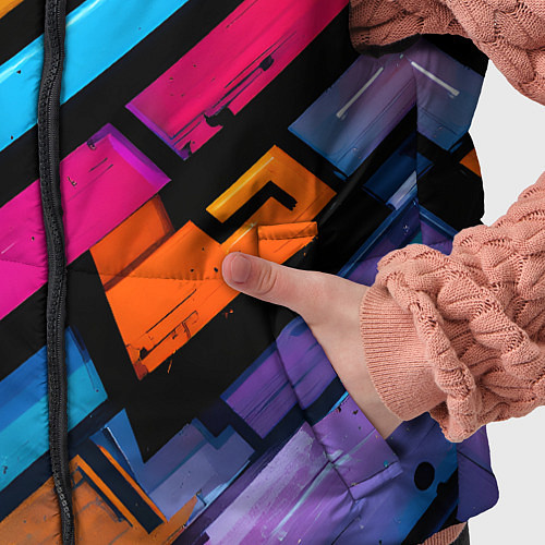 Детский жилет Абстракция с граффити / 3D-Черный – фото 5