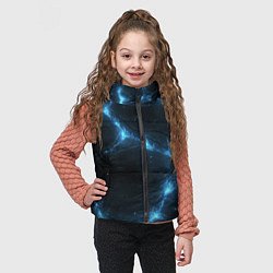 Детский жилет Синий свет из черной плиты, цвет: 3D-красный — фото 2