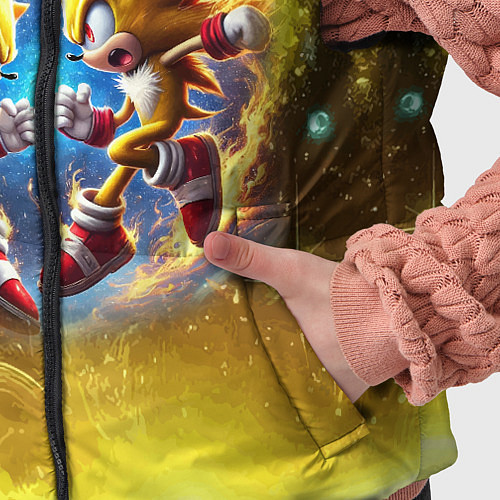 Детский жилет Sonic and Shadow battle in space - movie / 3D-Черный – фото 5