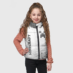 Детский жилет Minecraft - white gradient вертикально, цвет: 3D-черный — фото 2
