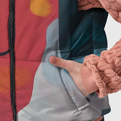 Детский жилет Абстракция с прямоугольниками / 3D-Черный – фото 5