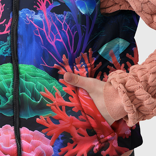 Детский жилет Подводный мир с кораллами / 3D-Светло-серый – фото 5