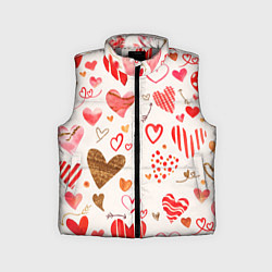 Детский жилет Любовный паттерн, цвет: 3D-светло-серый