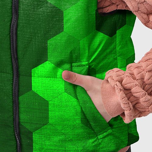 Детский жилет Poppy Playtime - green gradient по-вертикали / 3D-Черный – фото 5