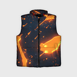 Детский жилет Оранжевая краска в движении, цвет: 3D-красный