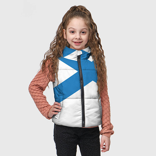 Детский жилет Военно-морской флот: Андреевский флаг / 3D-Светло-серый – фото 3