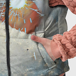 Детский жилет Искрящийся мандарин на снегу, цвет: 3D-черный — фото 2