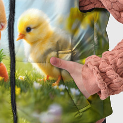 Детский жилет Кролик и цыпленок встречают Пасху, цвет: 3D-светло-серый — фото 2