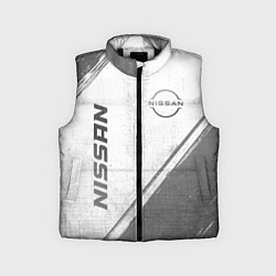 Детский жилет Nissan - white gradient вертикально, цвет: 3D-черный