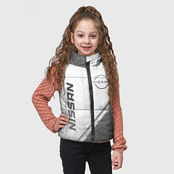 Детский жилет Nissan - white gradient вертикально, цвет: 3D-черный — фото 2