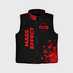 Детский жилет Mass Effect - red gradient вертикально, цвет: 3D-черный
