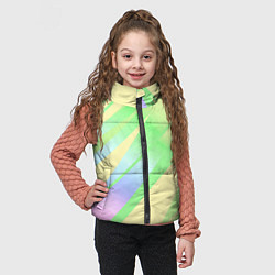 Детский жилет Жёлто-зелёный полосатый, цвет: 3D-черный — фото 2