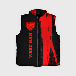 Детский жилет West Ham - red gradient по-вертикали, цвет: 3D-черный